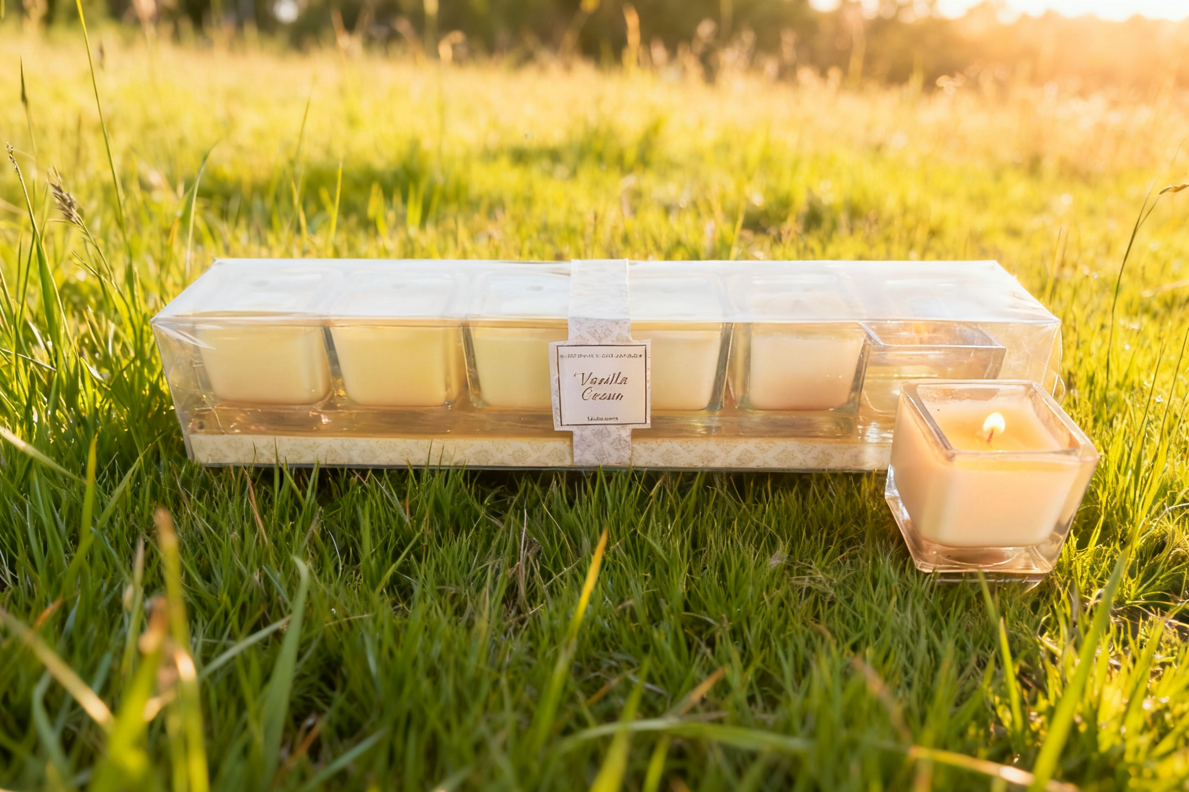 6pk Square Votive Candle